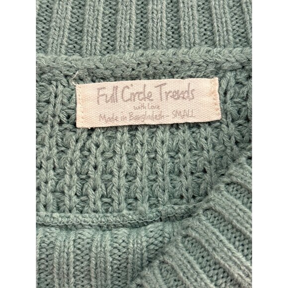Full Circle Trends Womens Knit Sweater S 100% Acrylic Cable & Textured Design Te - Picture 4 of 6